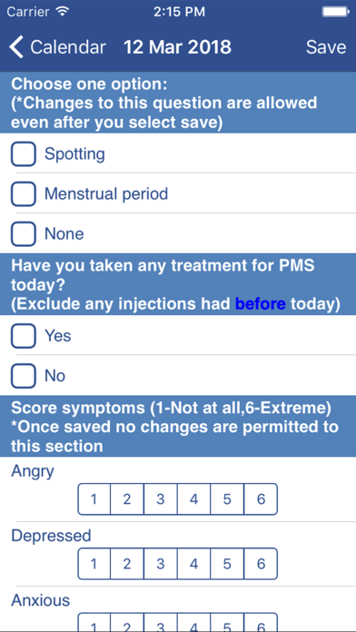 PreMentricS Screenshot