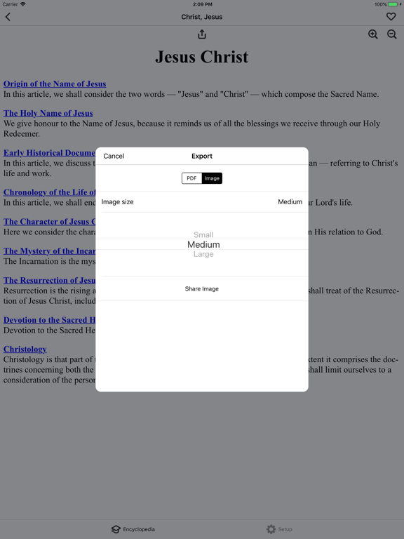 Catholic Encyclopedia Offline iPad screenshot 5 - Reference app