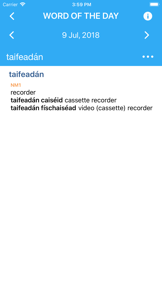Collins Irish Dictionary screenshot