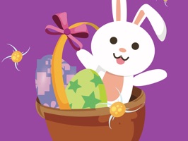 Celebrate Easter with this pack of stickers featuring adorable easter bunnies, chicks, eggs and more