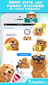 Golden Retriever Dog Emoji screenshot