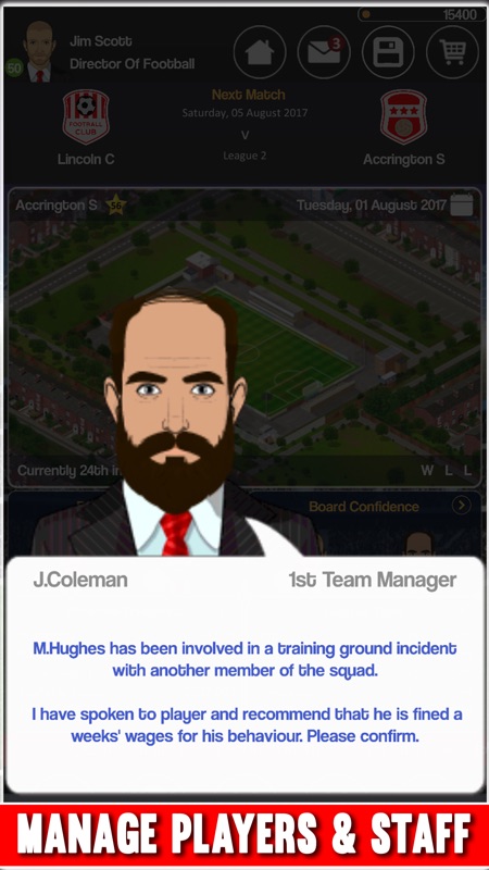 Club Soccer Director 2018 screenshot 2