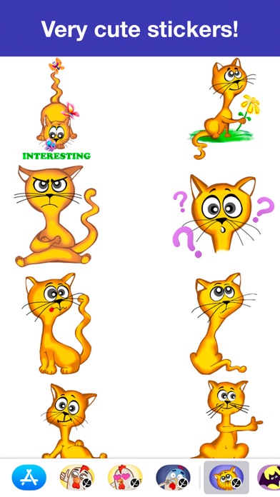 Red-headed cat - Cute stickers screenshot 3