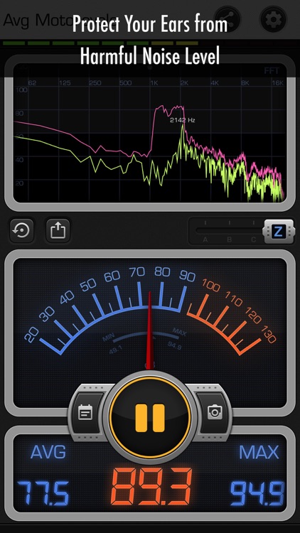 Decibel 10 PRO: Noise dBA Meter, FFT Analyzer screenshot-3