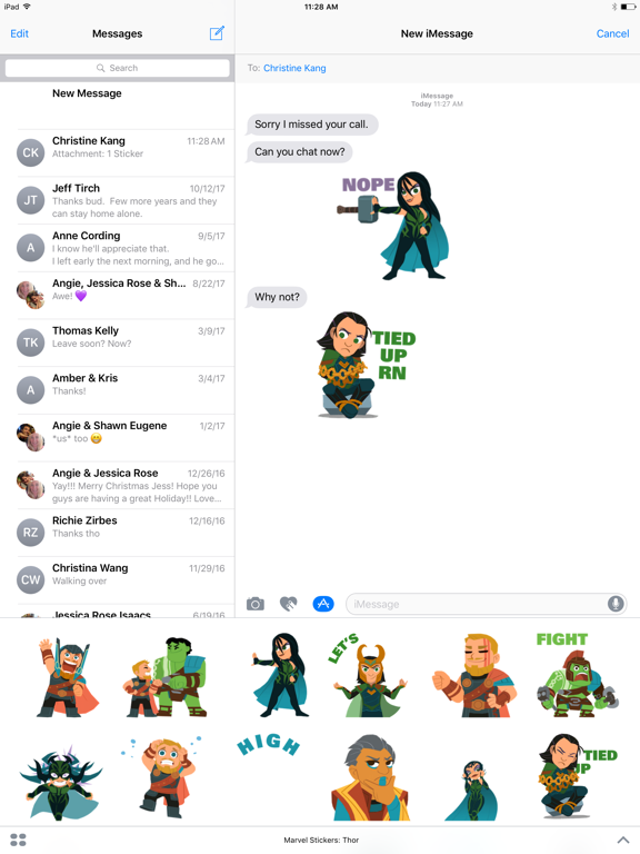 Marvel Stickers: Thor Ragnarok iPad screenshot 4 - Stickers app