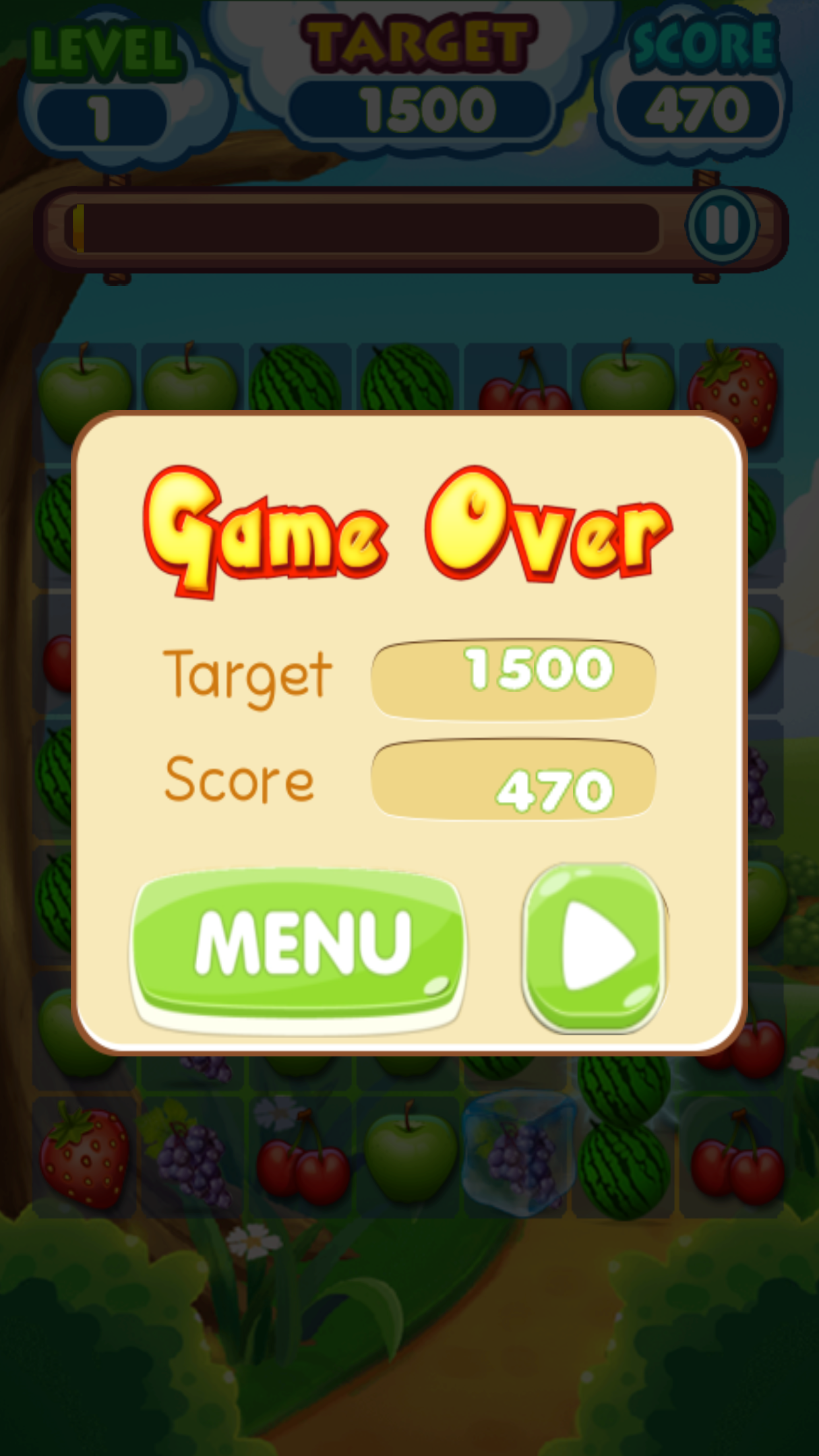 Fruit Line Crush - Math 3 Game