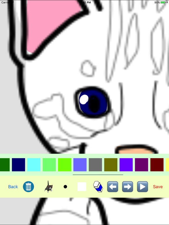 Screenshot #5 pour Kitten Cat Moves Coloring Book