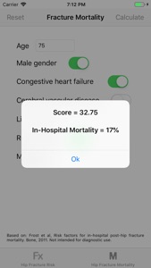 Hip Fracture Risk Calculator screenshot #4 for iPhone