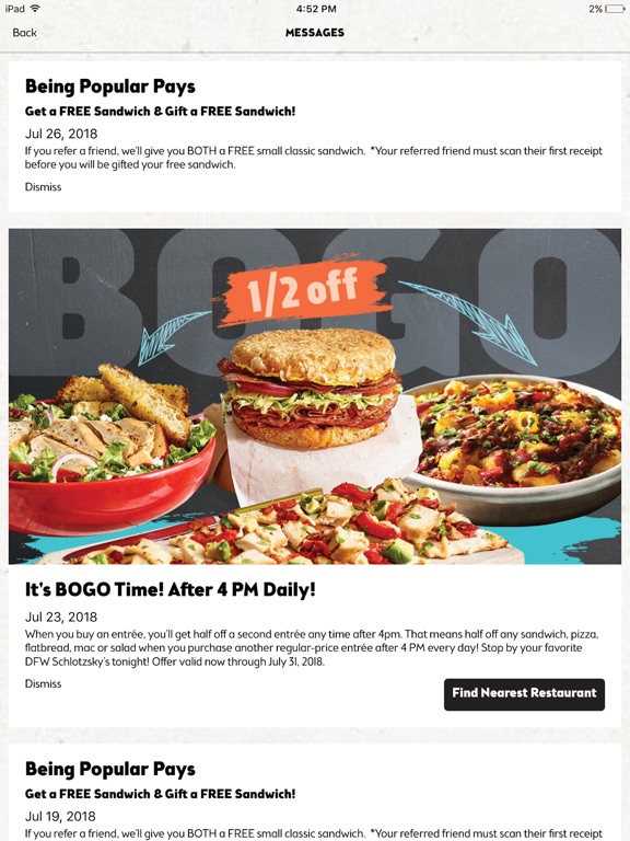 App Shopper: Schlotzsky's Rewards Program (Food & Drink)