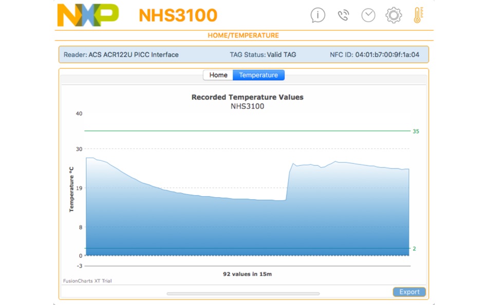 #2. NHS3100 Temperature Logger (macOS) 게시자: NXP Semiconductors