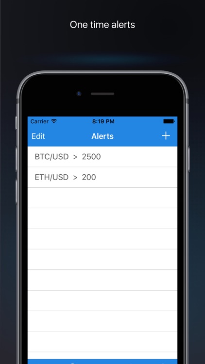 BTC bitcoin price alerts screenshot-2