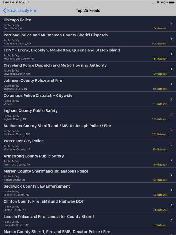 iPad Image of Broadcastify