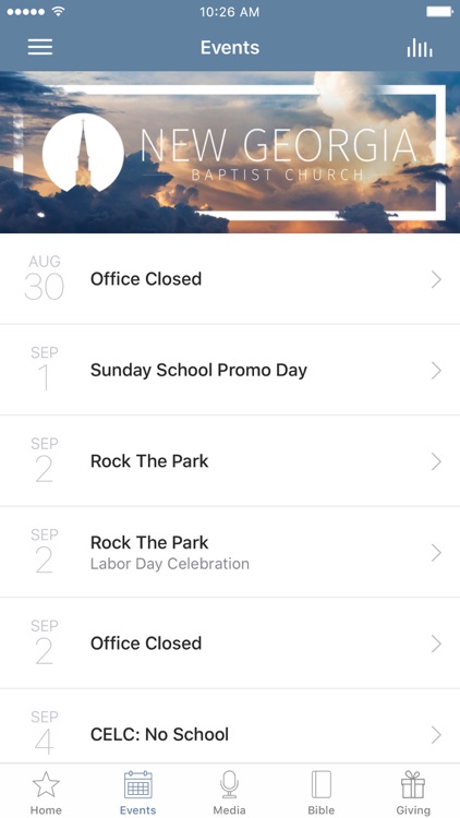 New Georgia Baptist Church App