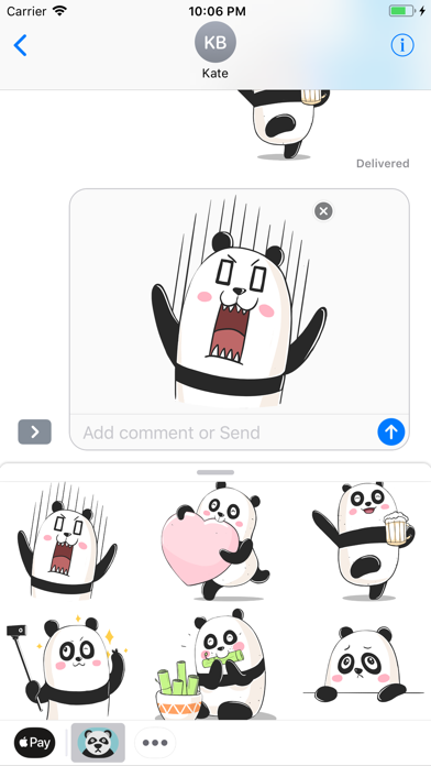 Panda! Stickers & Emoji Funny screenshot 3