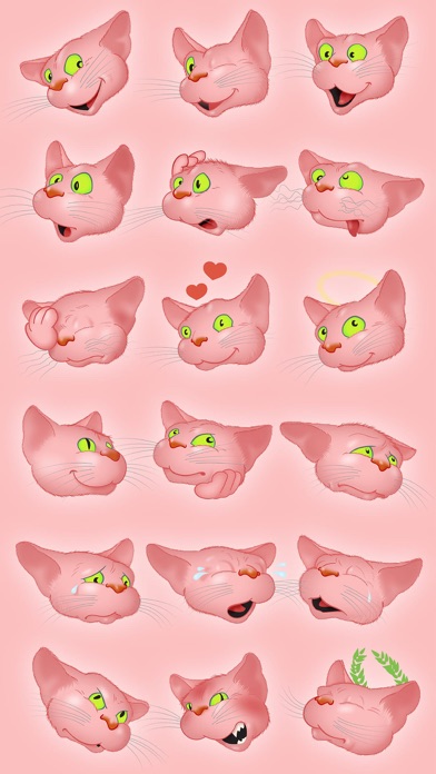 Pink Cat emoji screenshot 2