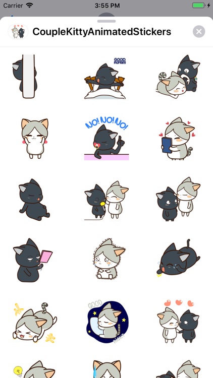 Couple Kitty Animated Stickers