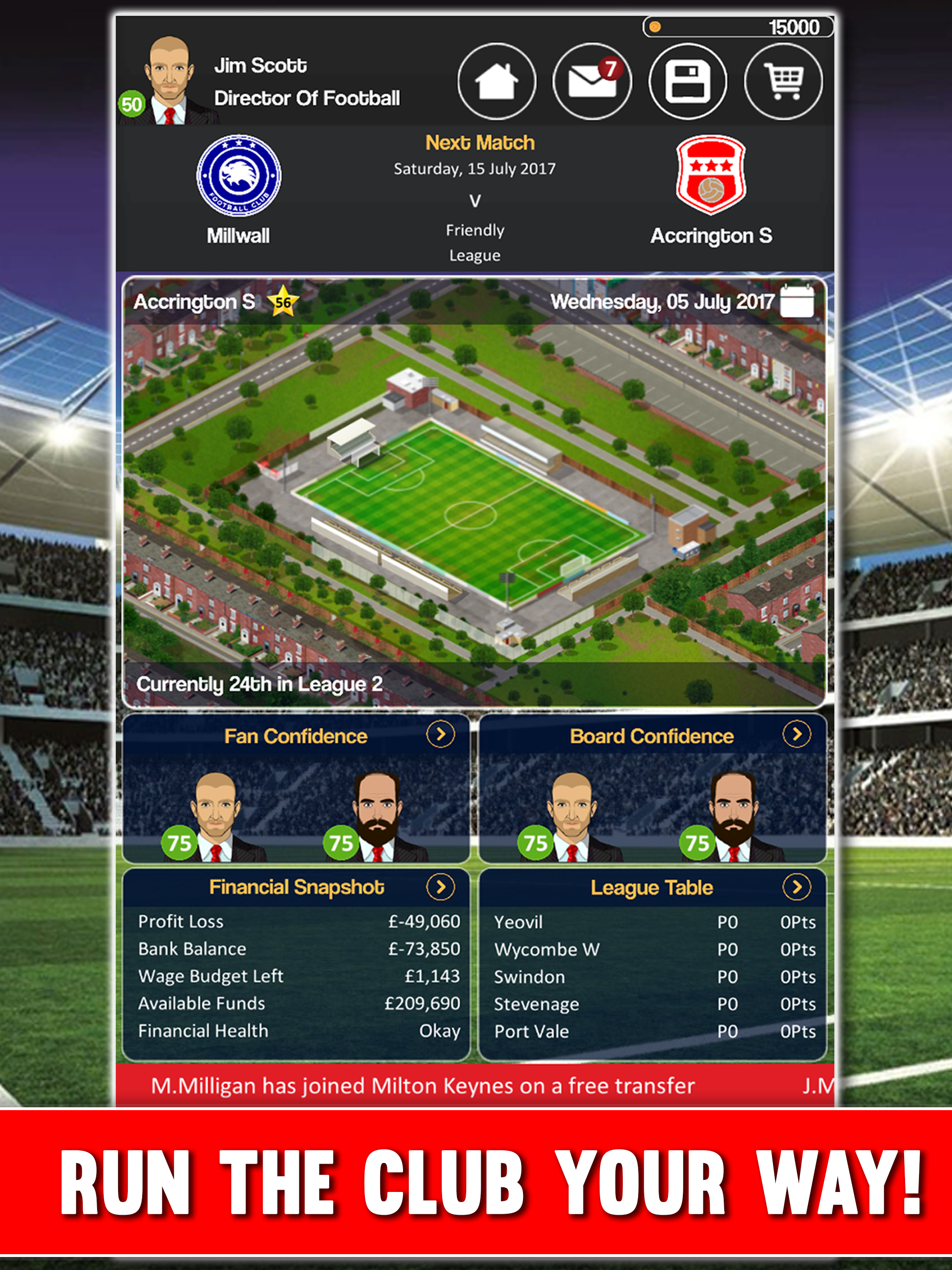 Club Soccer Director 2018 screenshot 8