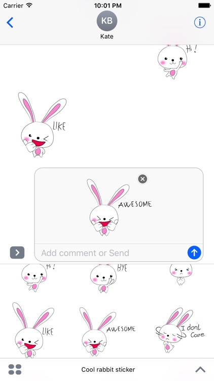 Cool rabbit sticker