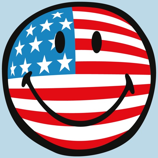 Smiley American Flags icon