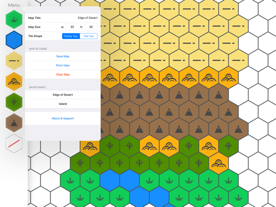 Hex Map Maker iPad screenshot 6 - Games app