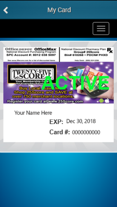 Screenshot #2 pour 25Score - SCV & AV Discount Membership Card