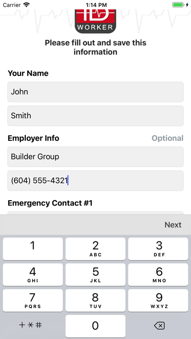 Screenshot #2 pour Worker Emergency ID