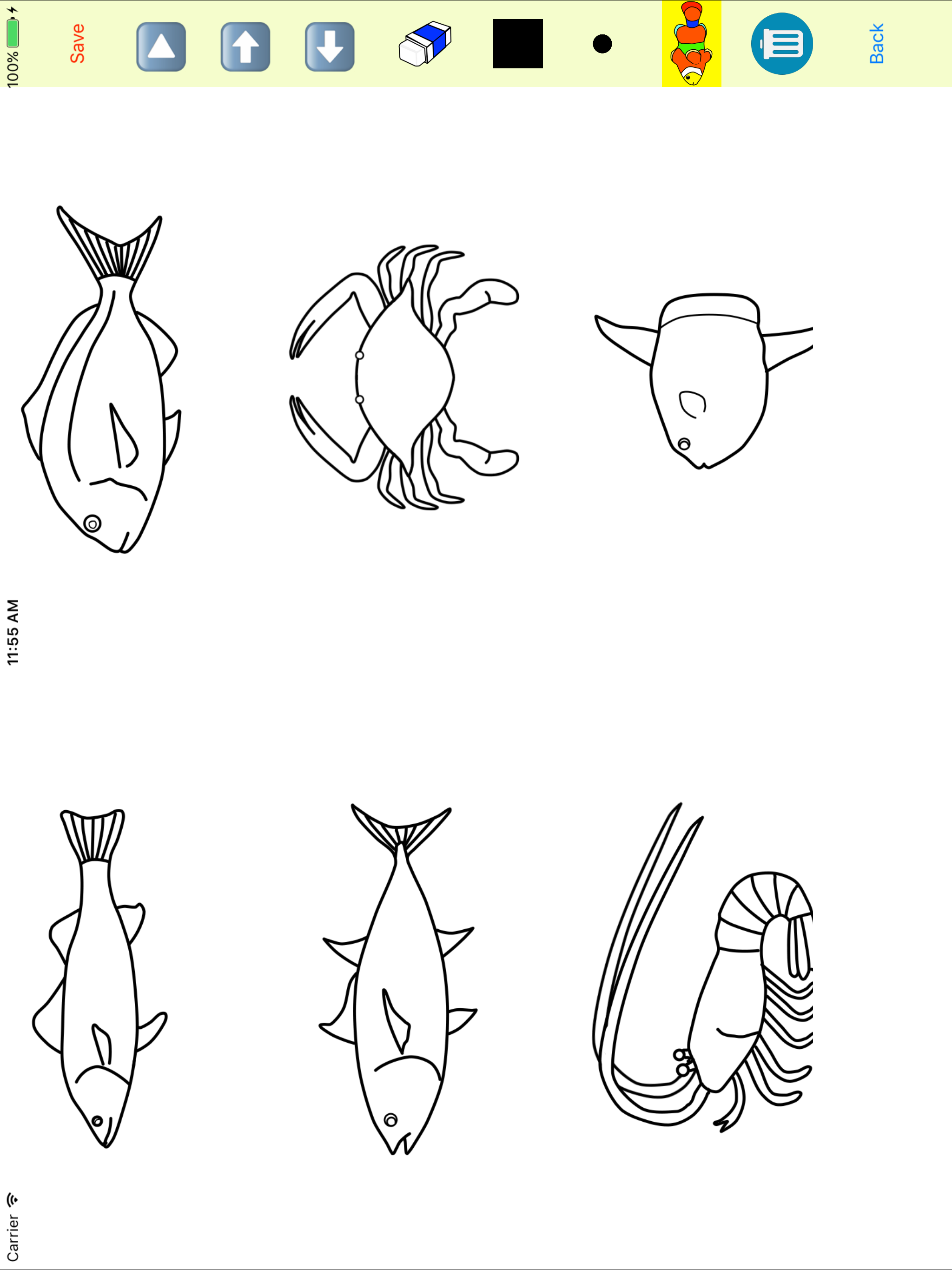 Coloring Book Fish Aquarium