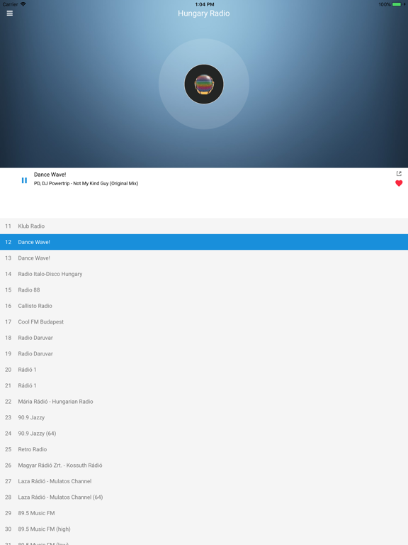 Hungary Radio FM: Magyar rádió iPad screenshot 4 - Music app