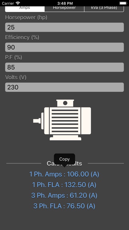 Electrical Motor Calculator