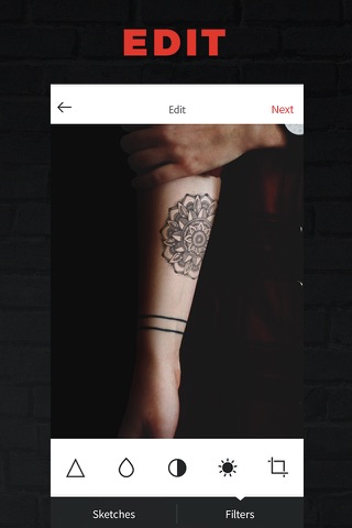 Скриншот из INKHUNTER Try Tattoo Designs