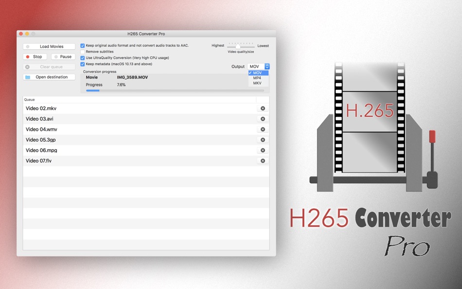 H265 Converter Pro - HEVC Tool - 4.1 - (macOS)