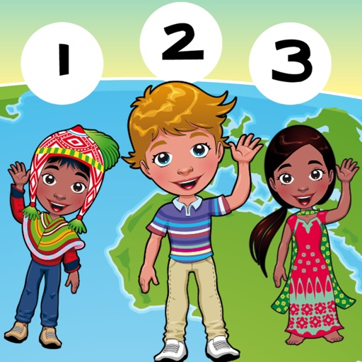 123 Count-ing & Learn-ing Number-s To Ten Kid-s Game-s with Children of the World iOS App