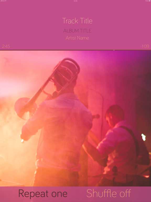 Simple Media Player Lite iPad screenshot 1 - Music app