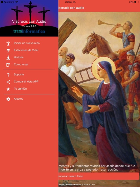El Santo Viacrucis con audio iPad screenshot 2 - Lifestyle app
