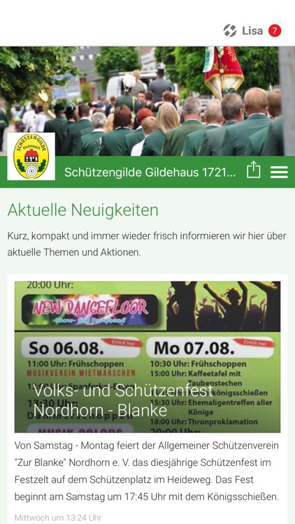 Schützengilde Gildehaus 1721