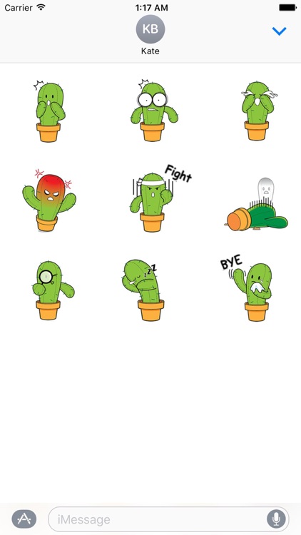 Cute Cactus Cactusmoji Sticker