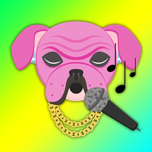 Pink Bling Hip Hop Bulldog icon