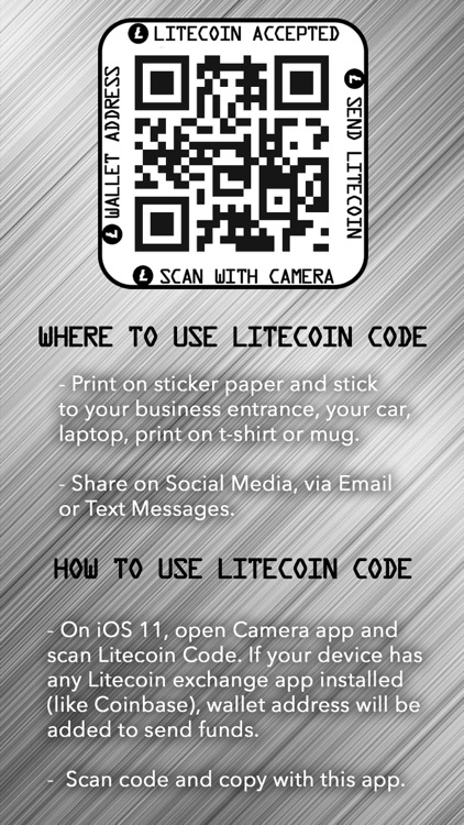 Litecoin LTC Code Generator