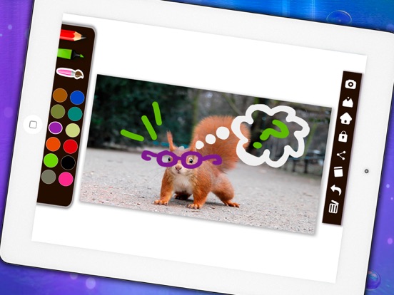 Draw and paint on photos iPad screenshot
