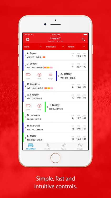 Fantasy Football Draft Sheet