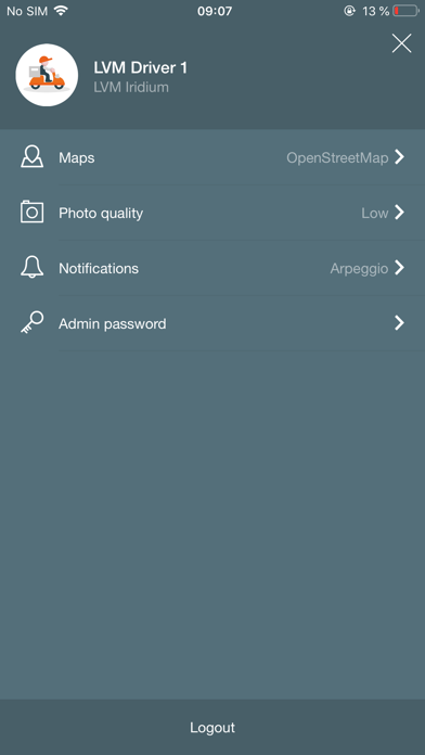 LVM Logistics app screenshot