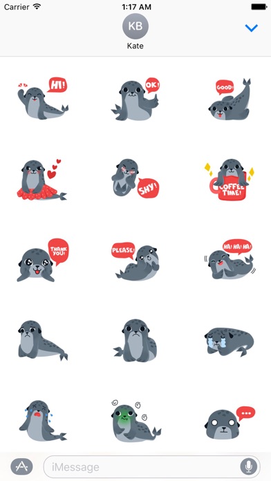 Adorable Seal SealMoji Sticker screenshot 2