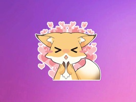 Now you can react to your friend's conversations with your favourite Cute Girly Fox Stickers