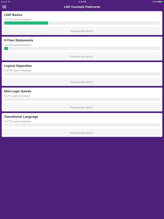 LSAT Logic Flashcards