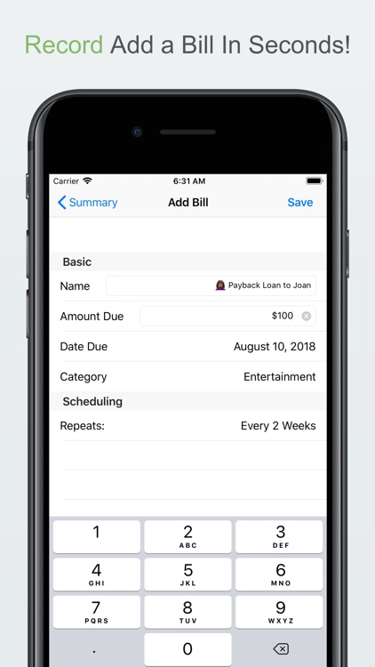 Money Master - Bill Organizer