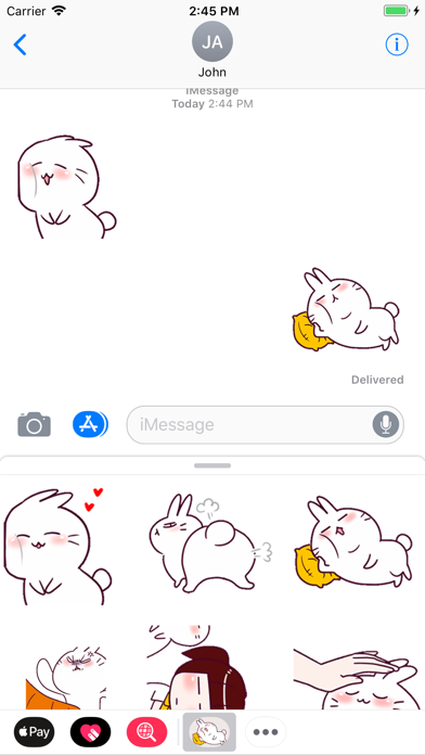 Funny Bunny Animated Stickers screenshot 3