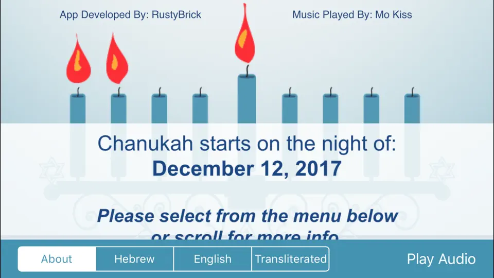 Capture d'écran de Menorah - Chanukah - חנוכה sur iPhone 1