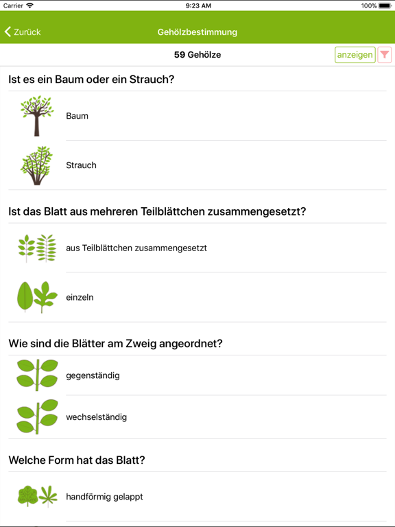 Agroforst-App iPad screenshot