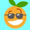 Funny Smiley Peach Stickers