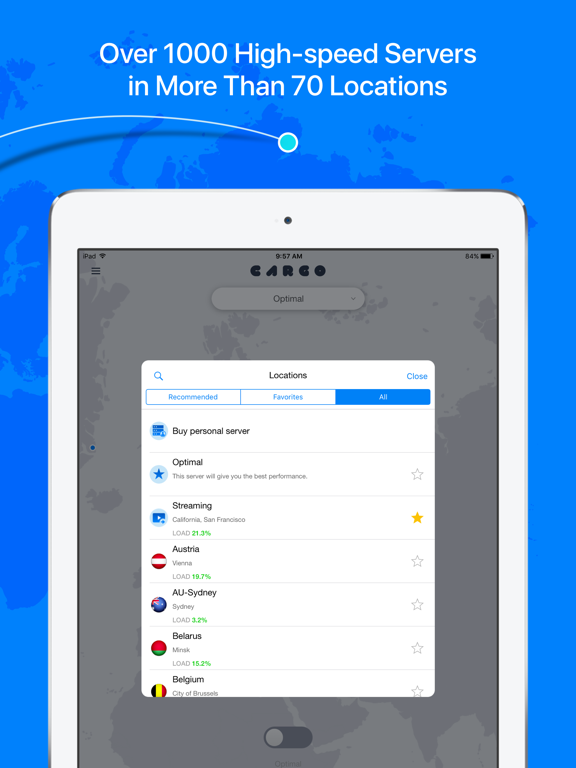 Screenshot #2 for Cargo VPN: Unlimited VPN Proxy